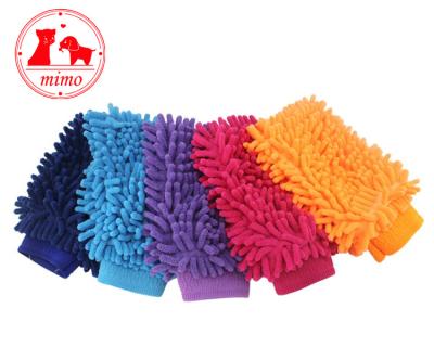 China Microfiber Dog Cat Car Microfiber Chenille Cleaning Grooming Mitt Auto Wash Mitt for sale