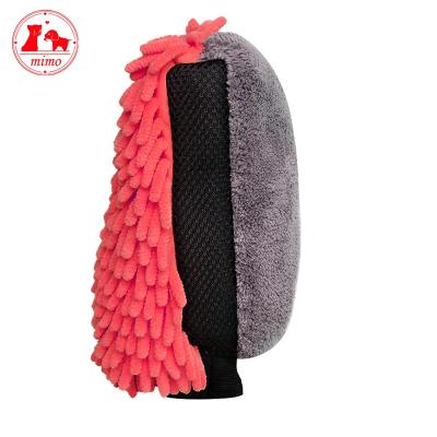 China Multifunctional Waterproof Microfiber Chenille Dog Wash Station Cleaning Gloves Towel Wax Detailing Microfiber Sweep Dishonest Glove for sale