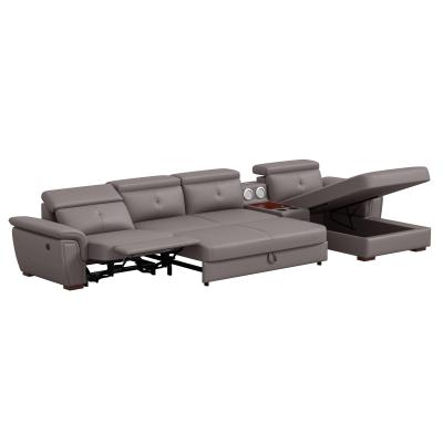 China Massage Factory Direct Supply Salon Sofa Set Modern Home Furniture L Shape Sofa With Recliner Seat Electric Control en venta