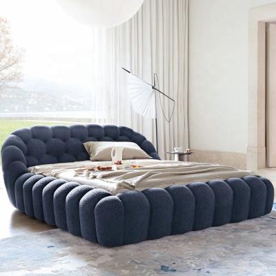 China Designer Luxury Fabric Bedroom Furniture Frame Bed Storage Double Size Lightweight Luxury Bedrooms for sale