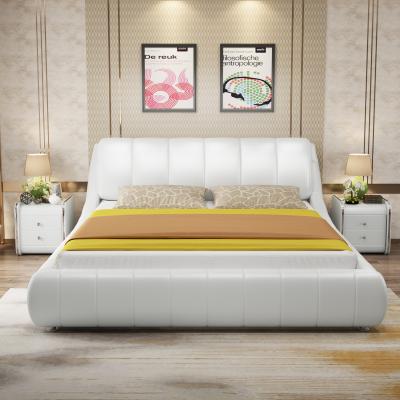 China Modern Bedroom Furniture Storage Style Bed Frame Queen Size Beds Soft Leather Bed Frame for sale