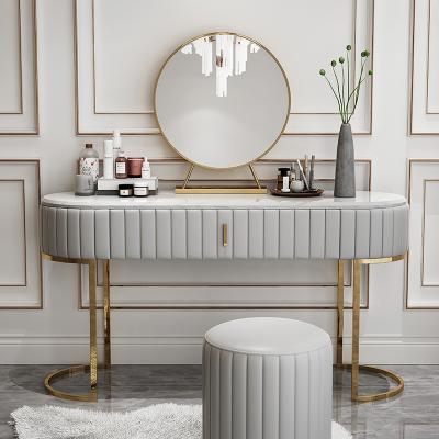 China Hot Sale Modern Storage Dressing Table With Mirror And Chair And Light Luxury Girls Dressing Table With Drawers for sale