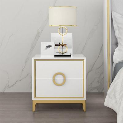 China Storage fashion luxury design modern wood bedside table with 1 drawer nightstand bedroom furniture for sale