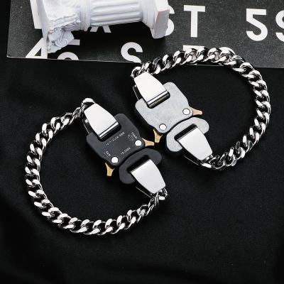 China Functional Bracelet Mens Punk 20CM Metal Thick Chain Buckle Safety Buckle 1017 ALYX Jewelry for sale