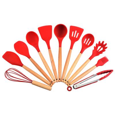 China Sustainable Silicone 12-Piece Spoon Spatula Cut Non Stick Cookware Kitchenware Set for sale