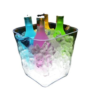 China New Viable Led Party Nightclub Party Champagne Wine Drinks Cooler Retro Color Ice Large Party Led Glowing Ice Bucket for sale