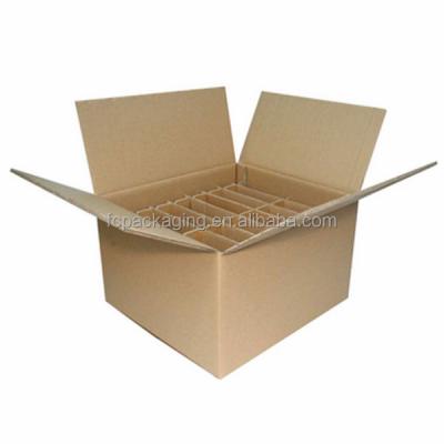 China Recycled Materials Strength Extra Logistics Main Cargo Cardboard Fragile Boxes With Dividers for sale