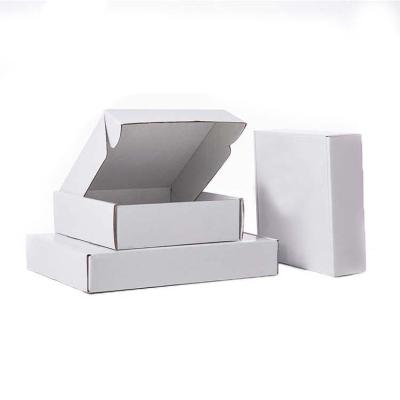 China E/B Flute Free Sample Recyclable Durable Custom Printed White Corrugated Paper Mailing Mailer Boxes For Shoes / Cosmetic / Apparel Packaging for sale