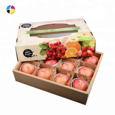 China Recyclable Fresh Fruit Packaging Box Corrugated Cardboard Packing Box For Apple for sale