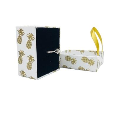 China Recyclable Wholesale Custom Logo Cardboard Jewelry Packaging Box Luxury Jewelry Boxes Packaging Paper Jewelry For Ring for sale