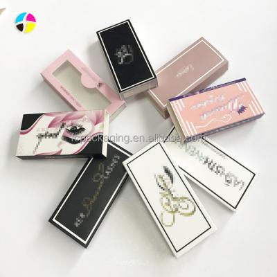 China Factory Factory Recyclable Eyelash Box Cardboard Custom Eyelash Boxes Wholesale Custom Eyelash Packaging Box With Window for sale