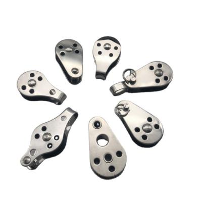 China Can be used for hot sale 316 stainless steel sailboat pulleys saltwater sailing block kayak canoe yacht pulley boat accessories for sale