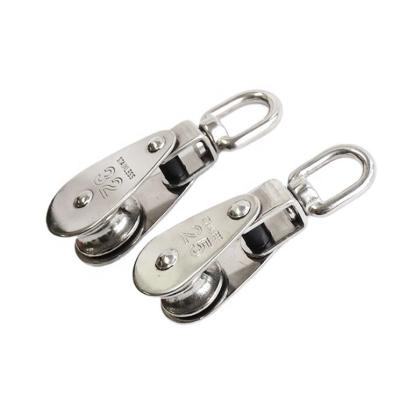 China Hotels China Manufacturer Hardware Rigging Stainless Steel Swivel Eye Single Pulley Block for sale