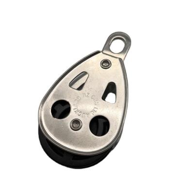 China Less Effort 45MM Sailboat Marine Pulley Swivel Pulley Block Single Nylon Pulley for sale