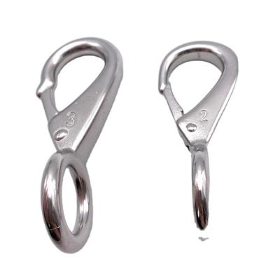 China Orientation Heavy Duty Safety 304/316 Rigid Eye Directional Steel Spring Hook Snap Hook for sale