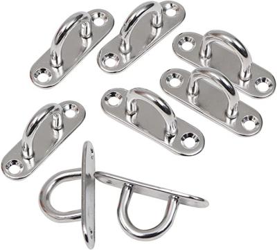 China High Quality Hardware Rigging Stainless Steel Protective Eye Plate Oblong Clip Ring Hook Hanging For Rig Yatch for sale