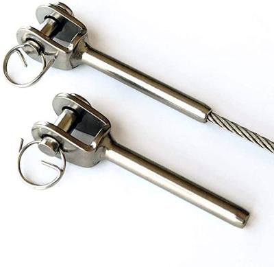 China High Quality Fit Wire Rope 316 Stainless Steel Wire Swage Fork Terminal Terminal For Wire Rope Fitting for sale