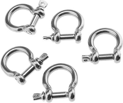 China Heavy Industry Factory Hot Selling 304/316 Stainless Steel European Type Bow Shackle With Screw Pin for sale