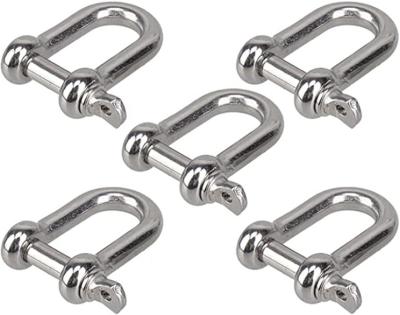 China Heavy Industry Material (M4-M32) Rigging Forged Shackle 304/316 Stainless Steel D Shackle With Screw Pin for sale