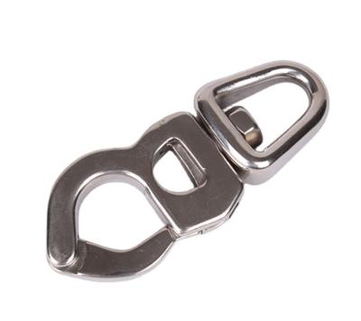 China Heavy Industry Factory Marine Hardware AISI316 Stainless Steel Swivel Snap Shackle With Trigger Opening for sale