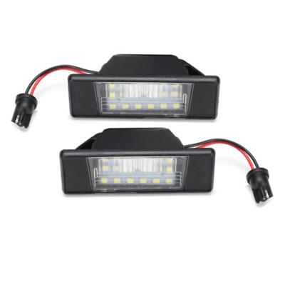 China Aluminum + PC LED License Plate Lights Lamps For Nissan X-Trail Juke F15 March Versa Note NV200 for sale