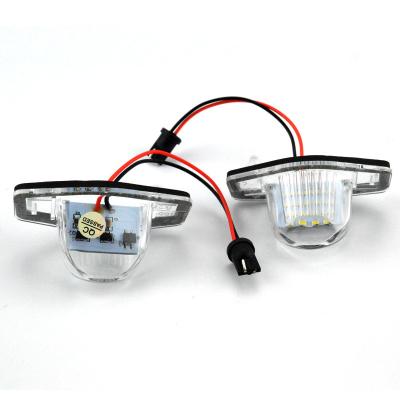 China Aluminum+plastic 2pcs 12V 18 LED License Plate Lamp LED Light For Honda Odyssay CRV JAZZ FR-V Current Analysis Car Accessories for sale