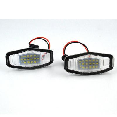 China Plastic+Aluminum Size Quality 12V 18SMD LED License Plate Light For Honda Civic VII4 Civic Town VIII 4D for sale