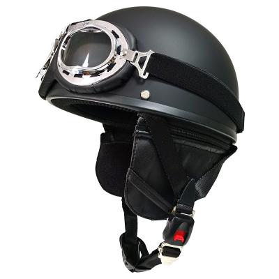 China Motorcycles Adult Classic Retro Helmet Lens Safety Scooter Electric Bike Riding Helmet for sale