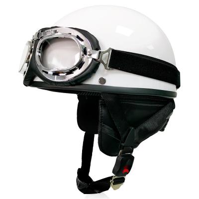 China Adult Retro Safety Helmet Motorcycles Helmet With Classic Lens Electric Scooter Bike Riding Helmet for sale