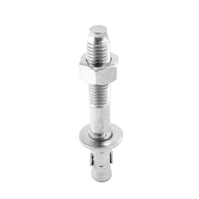 China Round Stainless Steel Carbon Steel Drop In Expansion Bolt With Nut Wedge Anchor Stud Head Screw for sale