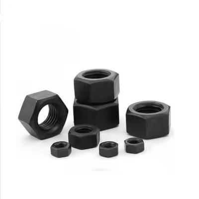 China Retail Industry Standard Non Customize Black Oxide Hex Round Left Hand Reversal Thread Nut for sale