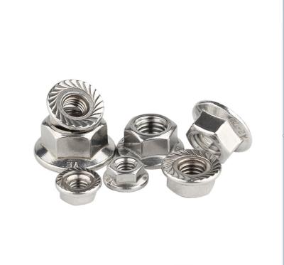 China DIN6923 Retail Industry 304 316 Stainless Steel Serrated Flange Hex Lock Nut for sale