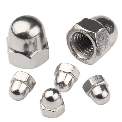 China Retail Industry Din1987 304 316 Round Nut Hex Domed Dome Cap Nuts For Connector Bolts for sale