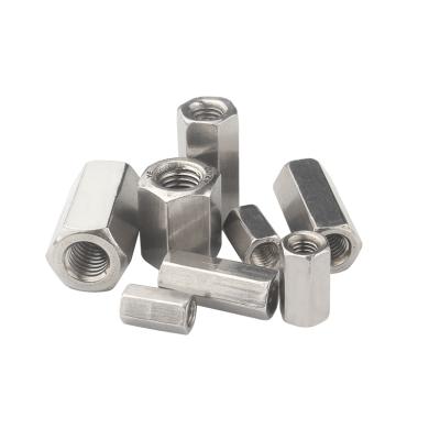 China Retail Industry Stainless Steel Long Hex Nut Threaded Rod Coupling Sleeve Nut for sale