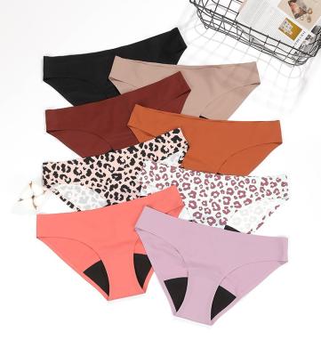 China Wholesale Mid Waist Underwear Seamless Menstrual Leakage Antibacterial Make Proof Breathable 4 Layer Period Panties for sale