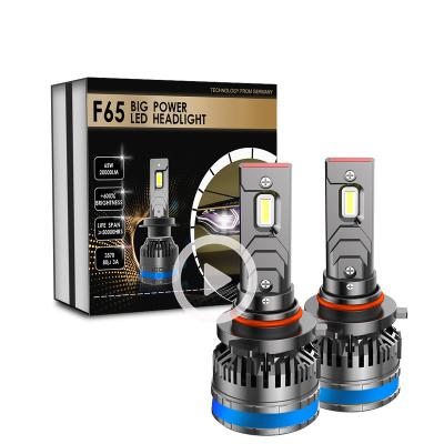 China High quality F65 LED headlight hb3 9005 led 130W 40000LM 6000K 3570 chip 360 degree car led headlight bulbs for sale