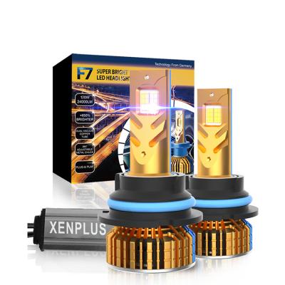 China Auto Lamp Factory Price F7 120W 24000LM 6500K 3570 Hi Low 9007 Chip Motorcycle Light Fog Light Car LED Headlight Bulbs for sale