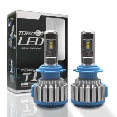 China Aluminum Car T1 Headlight Bulb 40W 8000LM H7 Led Headlight Bulbs for sale