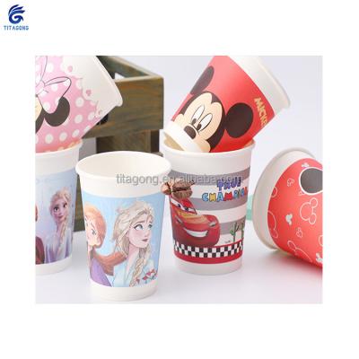 China Disposable Paper Cup Birthday Party Cartoon Drinkware Cup for sale