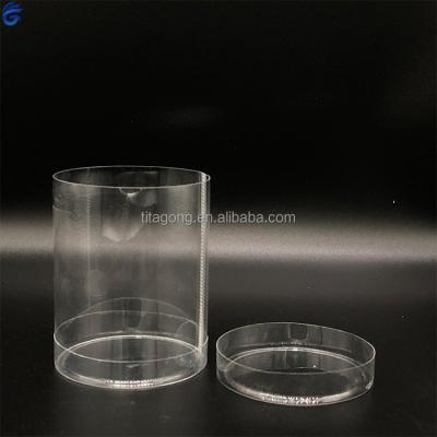 China Recyclable Custom Clear PVC PET PP Plastic Cylinder Packaging Make Up Blast Box Cylinders for sale