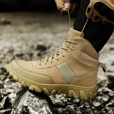 China Rubber Outdoor Hiking Boots Wear Men Shoe Trekking Shoes Fashion Combat Boots Tactical Shoes for sale