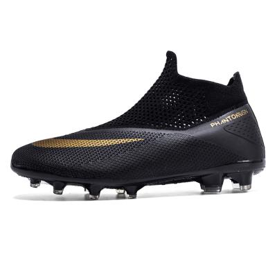 China EVA 2021 Latest Mens Fg And Tf Leather High Cleat Fashion Ankle Soccer Boots Soccer Shoes for sale