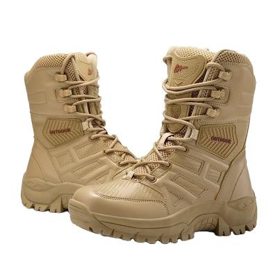 China Breathable Khaki Army Work Combat Tactical Hike Shoes Military Desert Boots For Men for sale