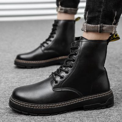 China Others Martin Boots High Top Trend Leather Boots New Style British Color Men's Military Boots Wholesale for sale