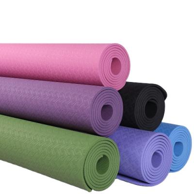 China Hot Selling Wholesale 6mm OEM Logo Fitness Friendly Fitness Yoga Pilates Exercise ECO One Band Natural Custom Mat for sale