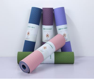 China OEM 6mm Yoga Pilate Exercise Fitness Mat Foldable Tpe Yoga Mat Travel Hot Selling Bulk Customized Mat Yoga Matts Eco Yoga Mat for sale