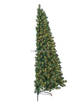 China 6ft PVC Lit Half Christmas Tree for sale