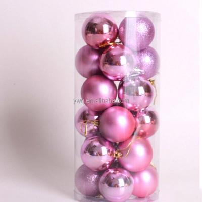 China Shinny / Powder Covered Christmas Tree Decor 4cm / 6cm /8cm Ball Bauble Hanging Christmas Party Ornament for sale