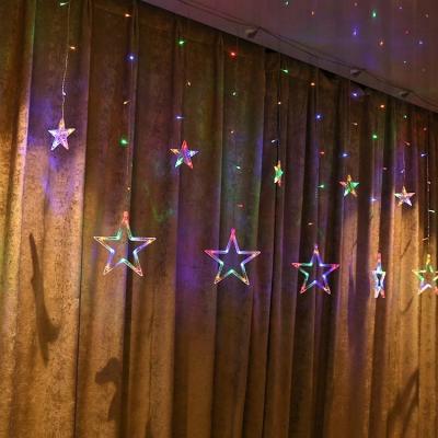 China Indoor Romantic Fairy Star Led Light Warm White Curtain String Curtain Light for sale