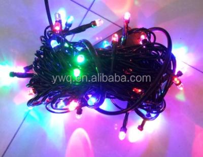 China PVC Or CE Christmas Rubber String Light Black Wire Non Led Christmas Lights for sale